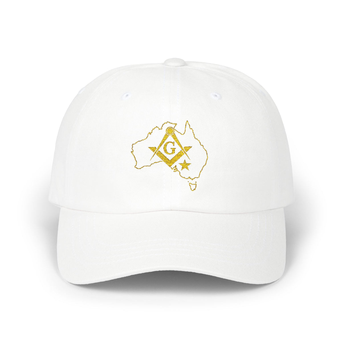 Master Mason Blue Lodge Australia Jurisdiction Baseball Cap - Australia Map Square & Compass G - Bricks Masons