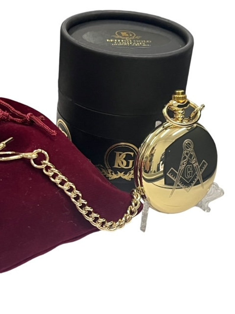 Master Mason Blue Lodge Pocket Watch - 4 Products Gift Set - Bricks Masons