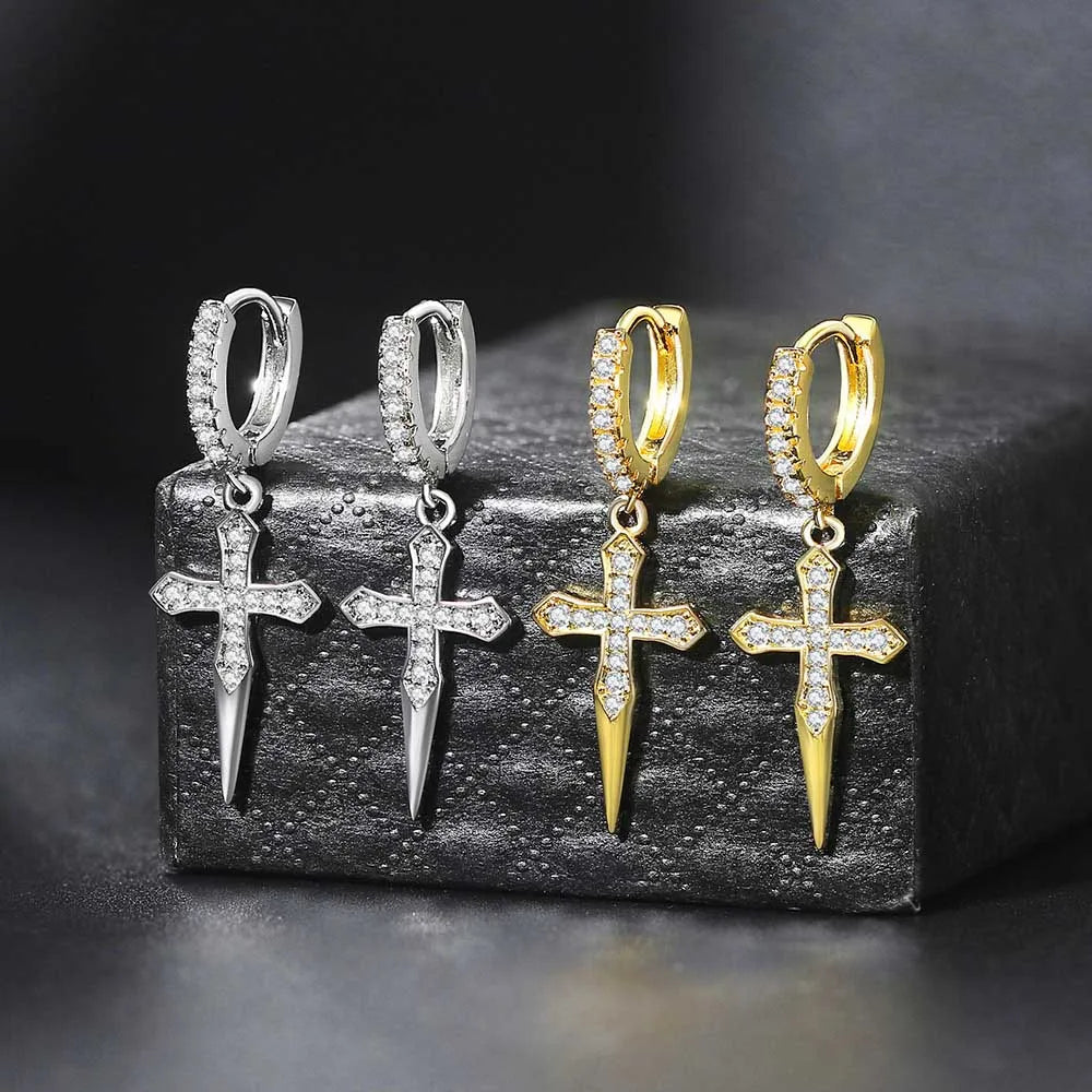 Knights Templar Earring - Copper Drop Earrings - Bricks Masons