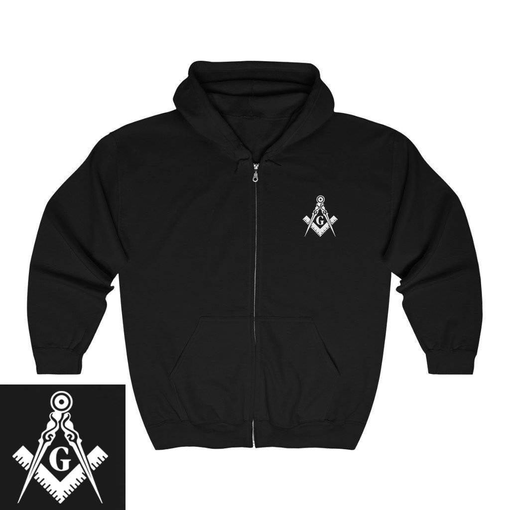 Master Mason Blue Lodge Hoodie - Square & Compass G 4 Colors - Bricks Masons