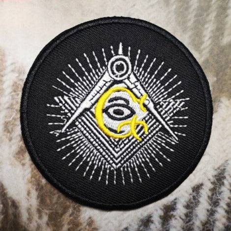 Master Mason Blue Lodge Patch - Eye Of Providence Embroidered - Bricks Masons