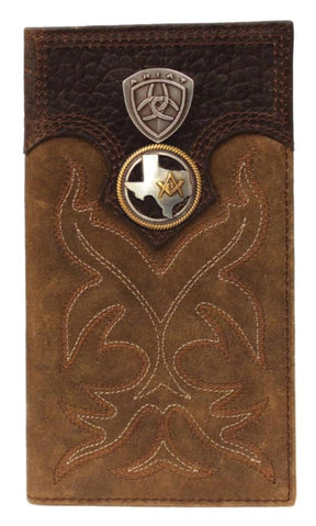 Master Mason Blue Lodge Wallet - Ariat Premium Shield TX Mason Trifold