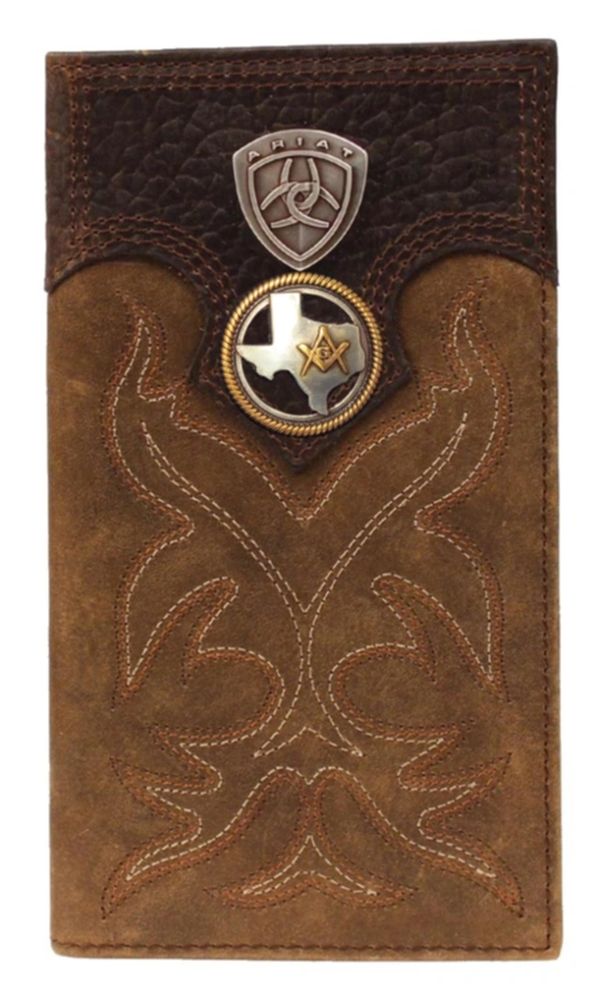 Master Mason Blue Lodge Wallet - Ariat Premium Shield TX Mason Trifold