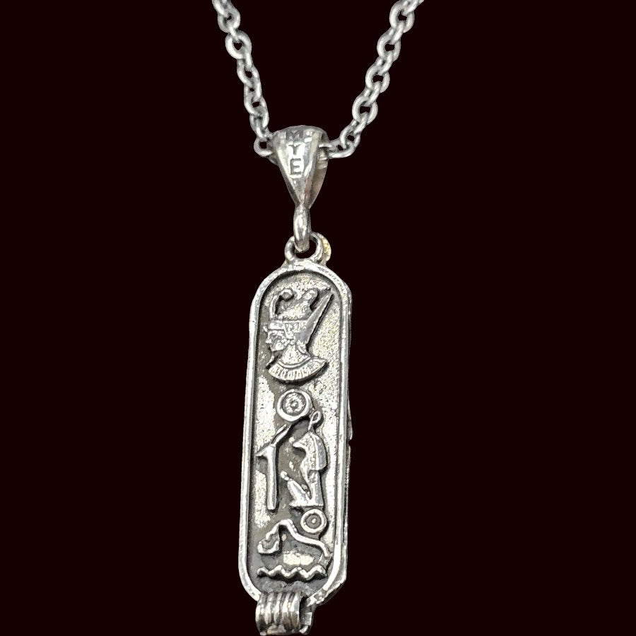 Egyptian Cartridge Pendant in Silver 3.5 x 0.8 cm 3.5 g Art 1000 - Bricks Masons