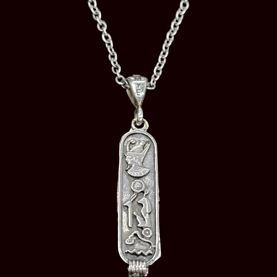 Egyptian Cartridge Pendant in Silver 3.5 x 0.8 cm 3.5 g Art 1000 - Bricks Masons