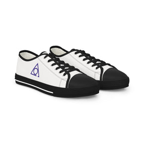 LOCOP Sneaker - Low Top Sneaker Black & White Purple Emblem - Bricks Masons