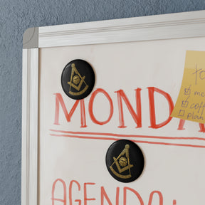 Past Master Blue Lodge Magnet - Decorative Refrigerator - Bricks Masons