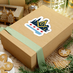 Master Mason Blue Lodge Sticker Decal - Kiss-Cut Chicago - Bricks Masons