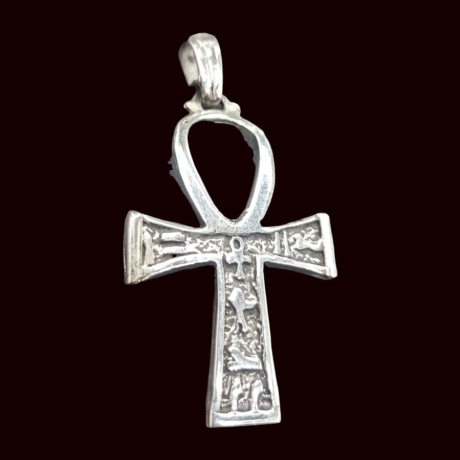 Ankh Cross of Life Pendant in Silver 3 x Cm 4.5 Gr Art 1056 - Bricks Masons