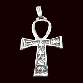 Ankh Cross of Life Pendant in Silver 3 x Cm 4.5 Gr Art 1056 - Bricks Masons