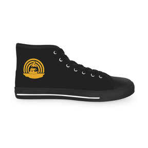 Royal Ark Mariner Sneaker - High Top Black & White Golden Emblem - Bricks Masons