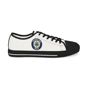 Master Mason Blue Lodge Sneaker - Low Top Sneaker Black & White Traveling Mason - Bricks Masons