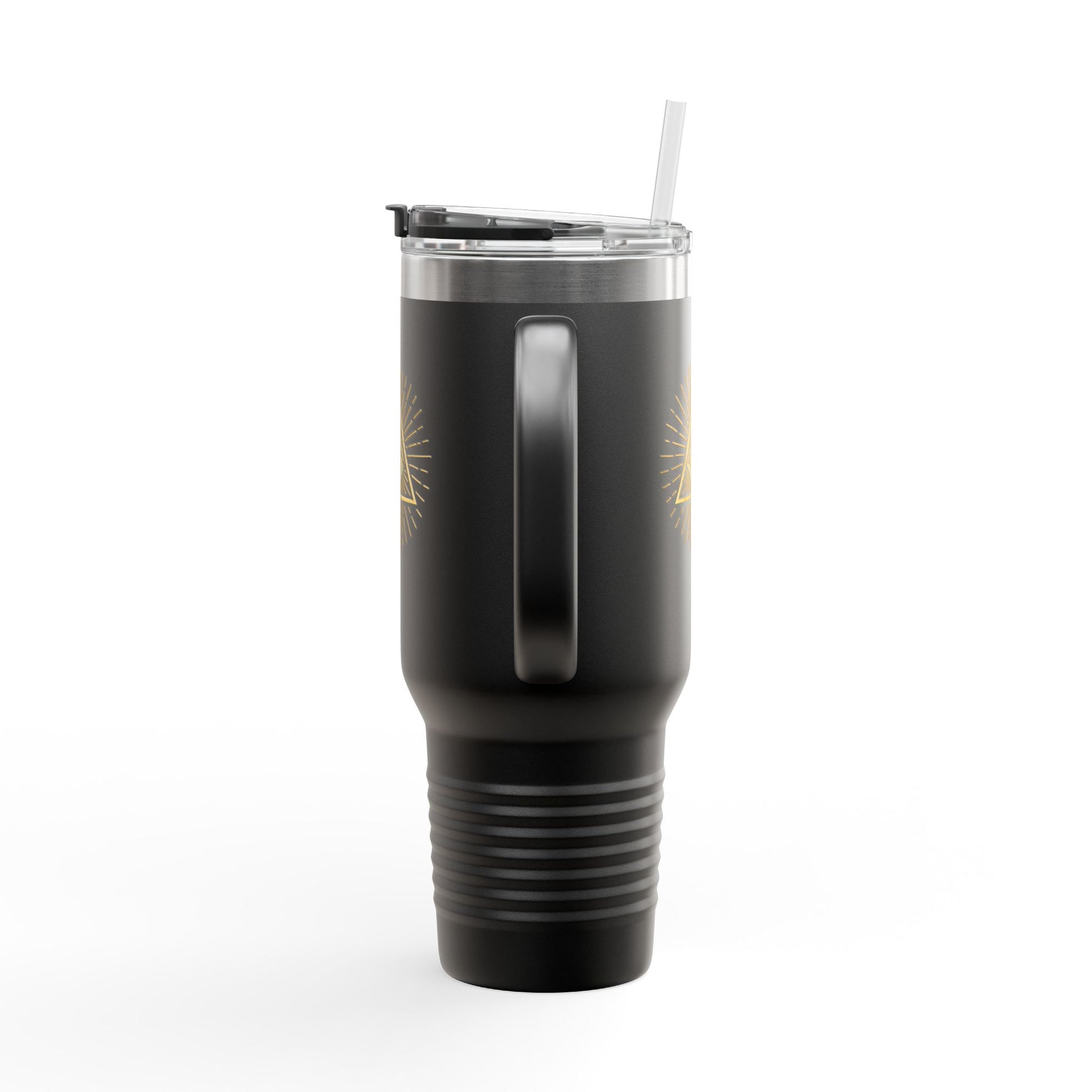 Eye of Providence Ringneck Tumbler - Black & Gold Stainless Steel & Insulated - Bricks Masons