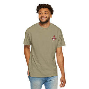Master Mason Blue Lodge Canada Jurisdiction T-Shirt - Garment-Dyed Tee Various Colors - Bricks Masons