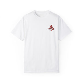 Master Mason Blue Lodge Canada Jurisdiction T-Shirt - Garment-Dyed Tee Various Colors - Bricks Masons