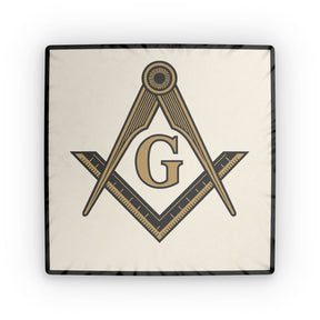 Master Mason Blue Lodge Pillow - Square & Compasses with G - Bricks Masons
