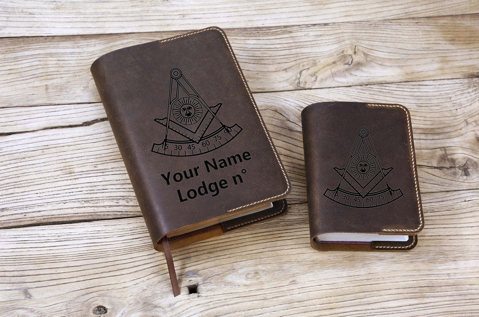 Past Master Blue Lodge California Regulation Book Cover - Leather - Bricks Masons