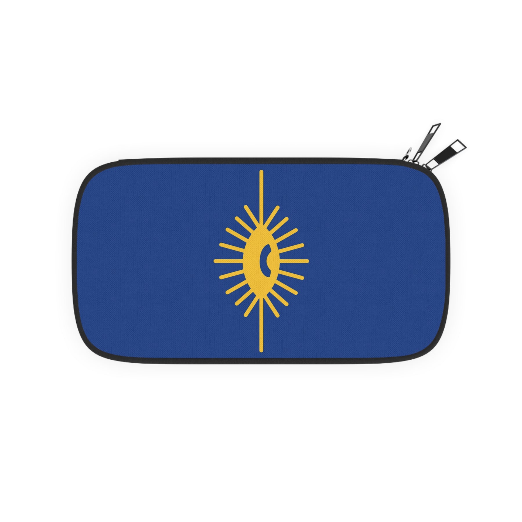 Knights of the All Seeing Eye Passport Wallet - Blue & Yellow Eye With Shoulder & Wrist Strap - Bricks Masons