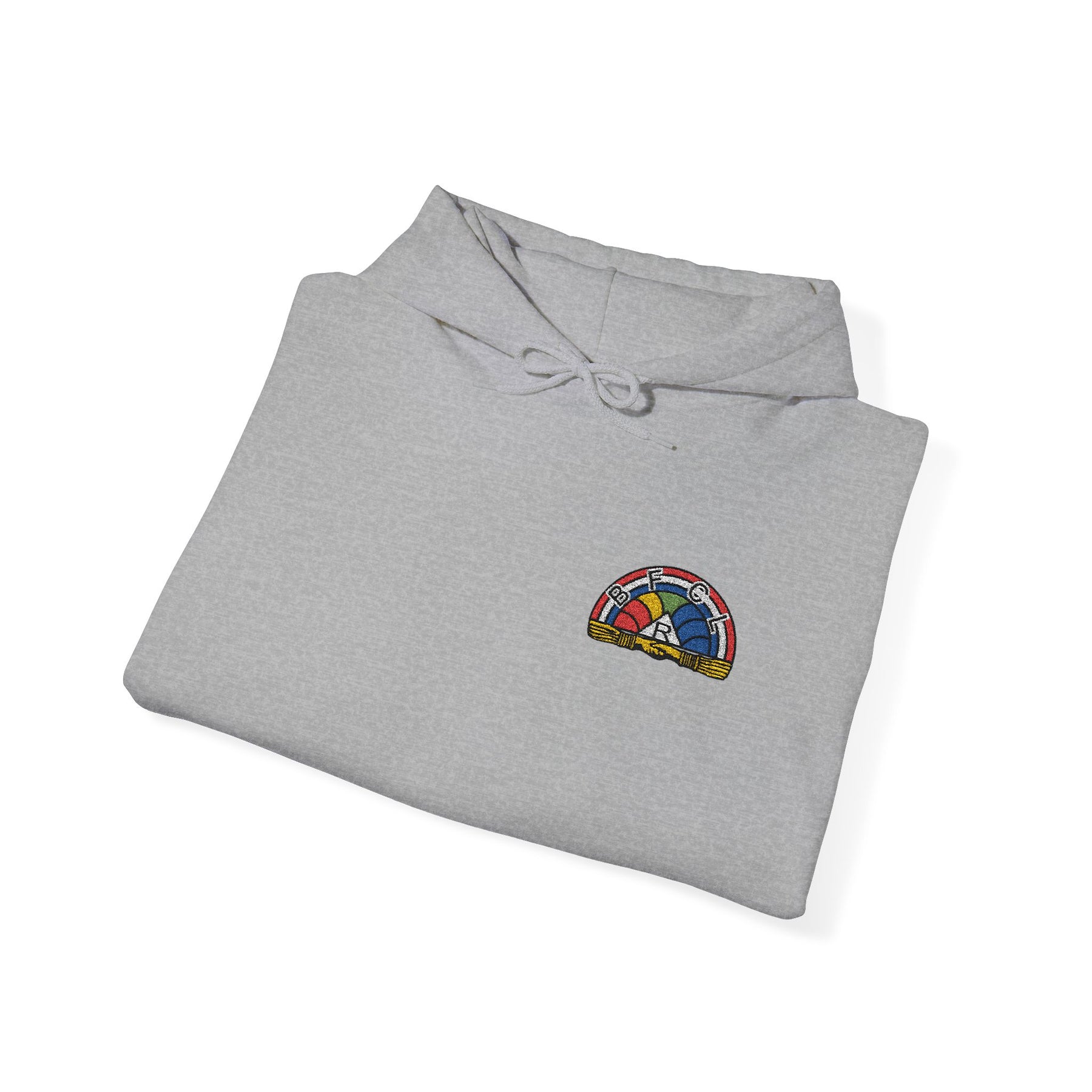 International Order of The Rainbow For Girls Hoodie - Soft Cotton Poly Blend Front Embroidery - Bricks Masons