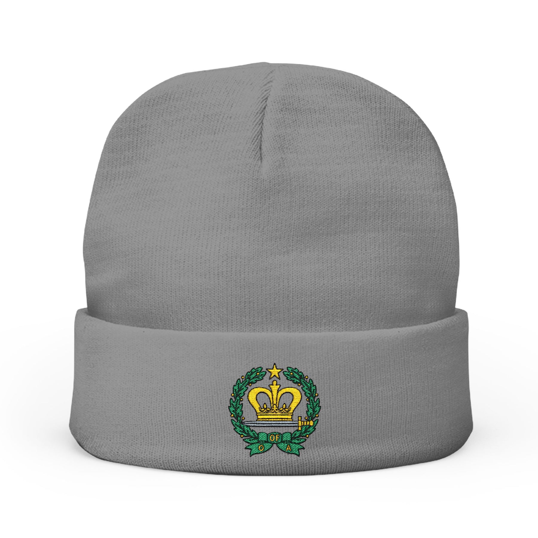 Order of the Amaranth Beanie - Knit Embroidery Emblem - Bricks Masons