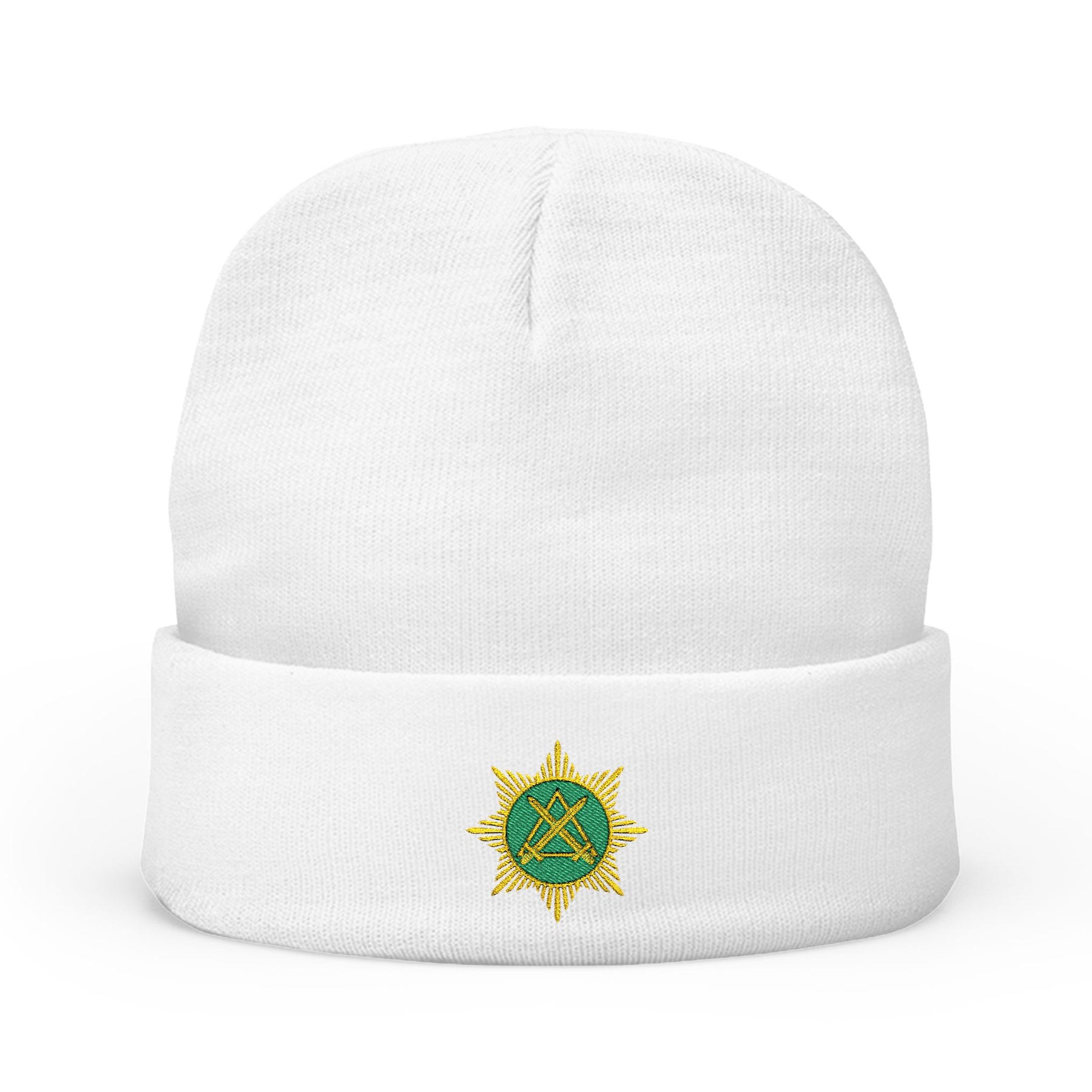 Knight Masons Beanie - Knit Embroidery Emblem - Bricks Masons
