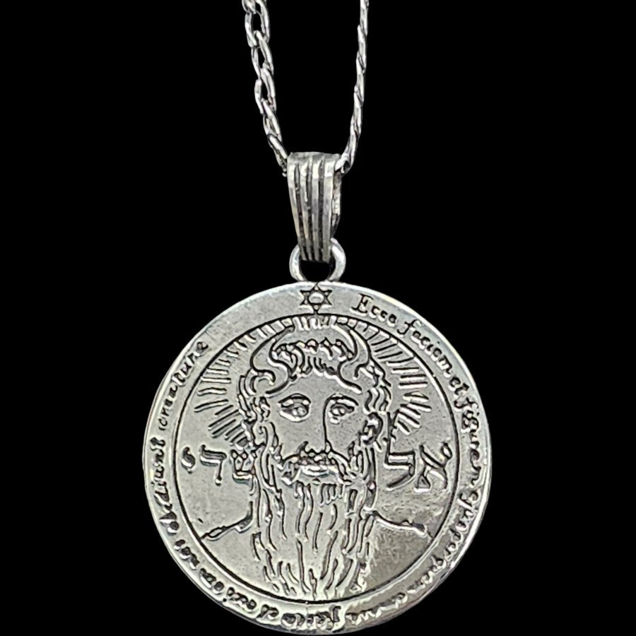 Solomon Pendant, Second and First Pentacle, Consecrated to the Sun, Silver, 3.6 cm, 17 g, Art. 1165 - Bricks Masons