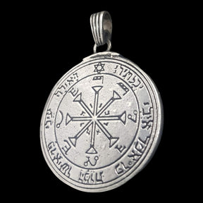 Solomon Pendant Fourth and Sixth Pentacle consecrated to the Sun Silver 3.6 cm 25 g Art 1169 - Bricks Masons