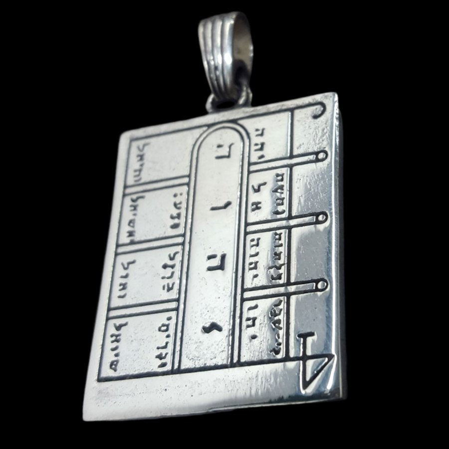 Wiccan Pendant First Pentacle consecrated to the Moon Silver 4.5 cm 18 g 44 Seals of Solomon Art 117 - Bricks Masons