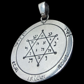 Solomon Pendant First and Second Pentacle consecrated to Jupiter in Silver 4 Cm 17 Gr 44 Seals of Solomon Art 118 - Bricks Masons