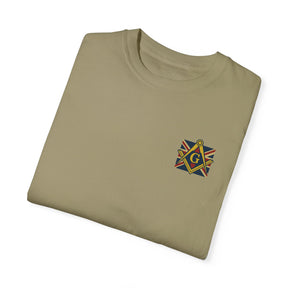 Master Mason Craft T-Shirt - United Kingdom Mason Garment-Dyed Tee - Bricks Masons