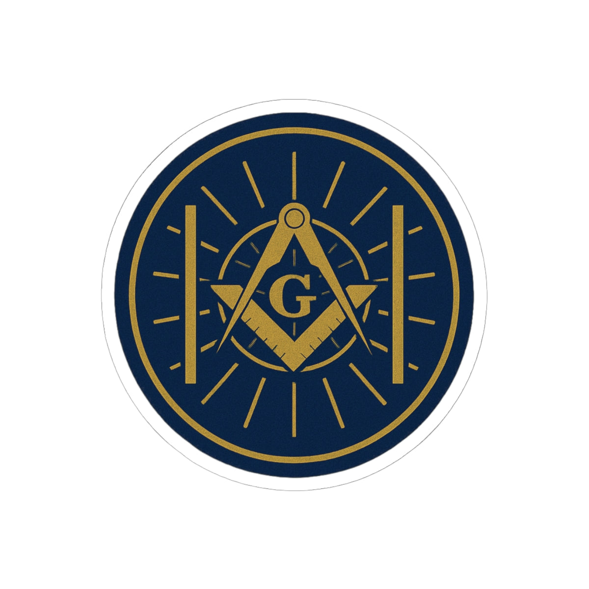 Master Mason Blue Lodge Sticker Decal - Kiss-Cut Colorful - Bricks Masons