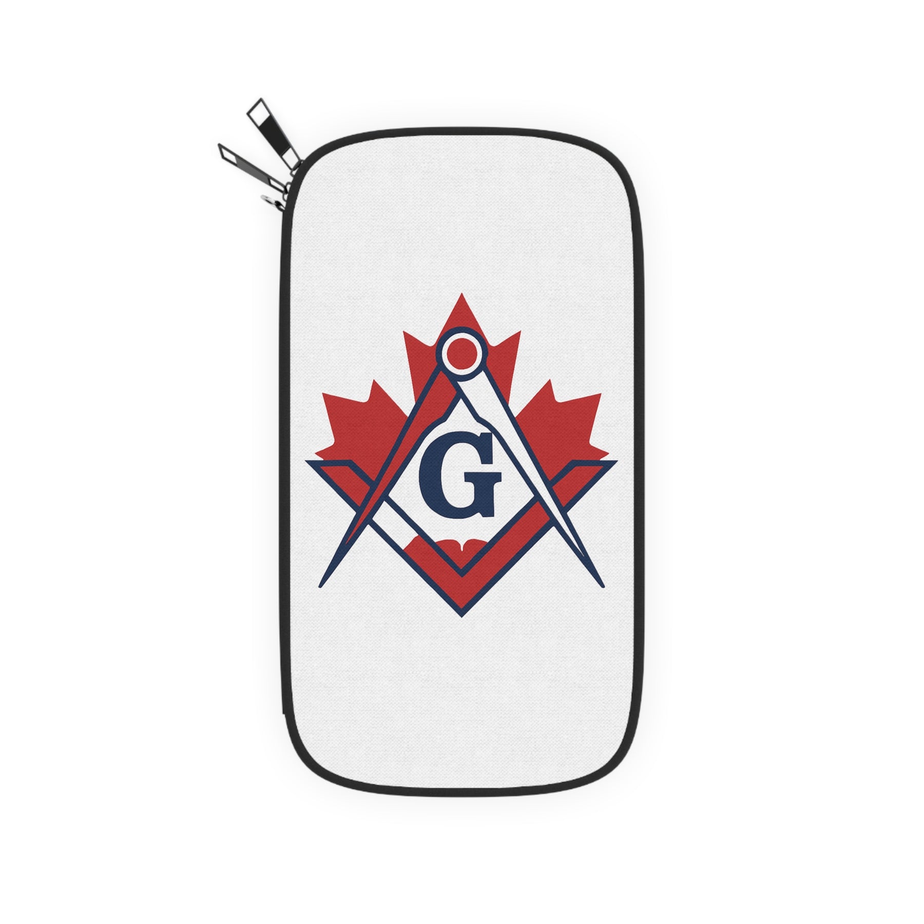 Master Mason Blue Lodge Canada Jurisdiction Passport Wallet - Red Maple Leaf - Bricks Masons