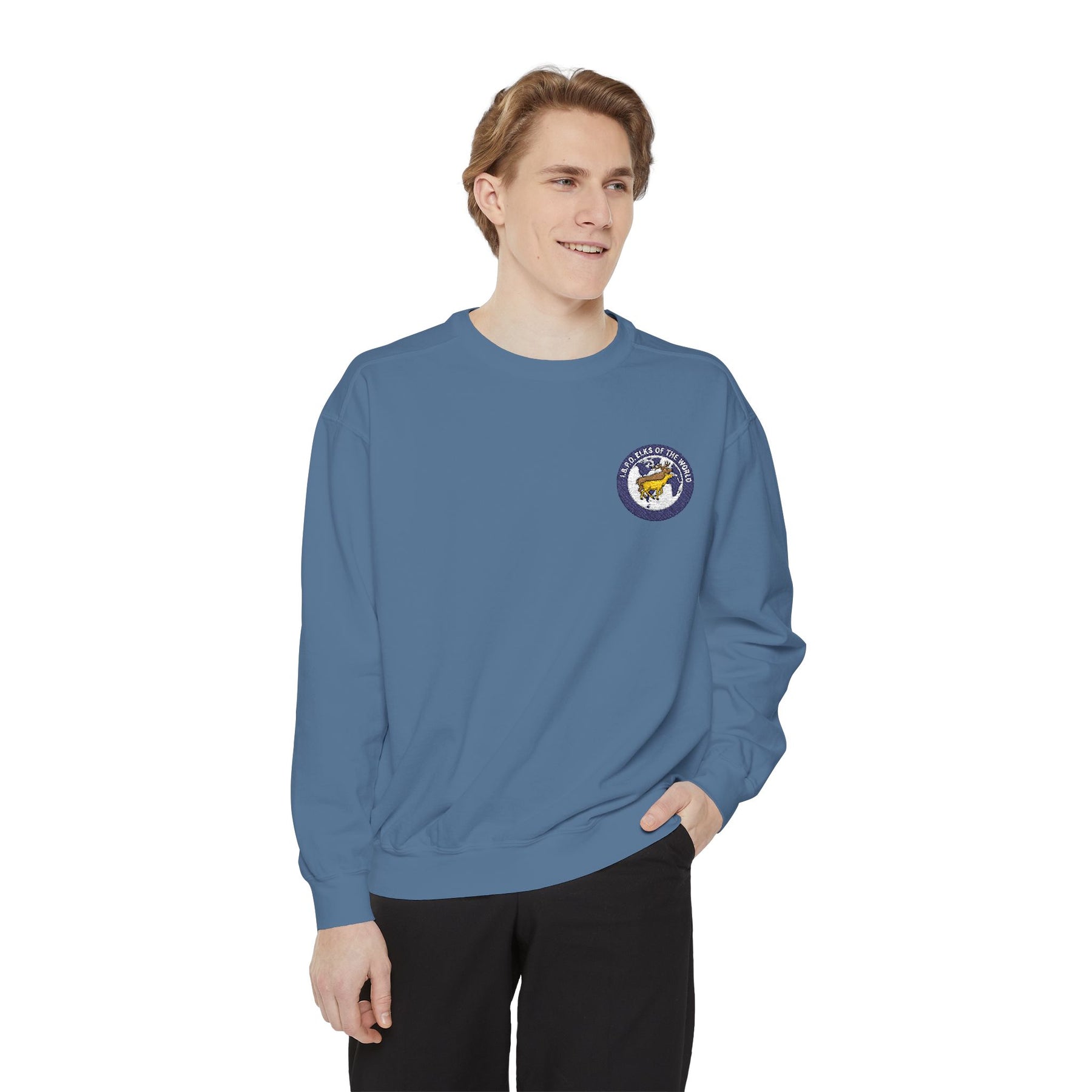 Elks of the World Sweatshirt - Embroidered Elk emblem - Bricks Masons