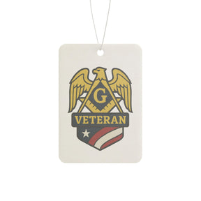 Master Mason Blue Lodge Car Air Freshener - Veteran Mason - Bricks Masons