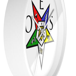 OES Clock - Colorful Star Emblem - Bricks Masons