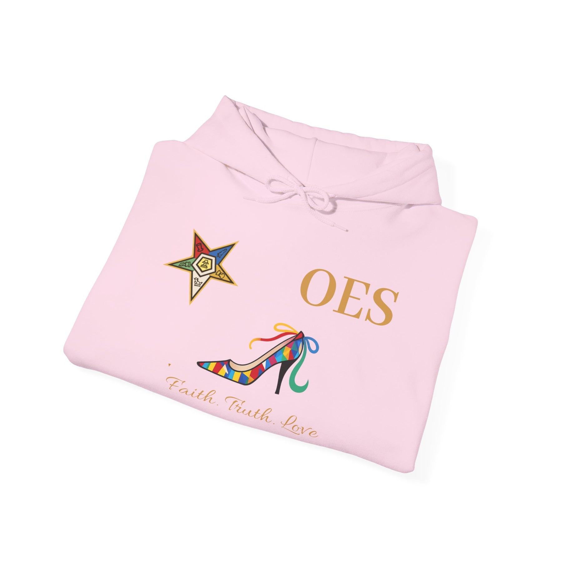 OES Hoodie - Faith Truth & Love with The Colorful Eastern Star - Bricks Masons