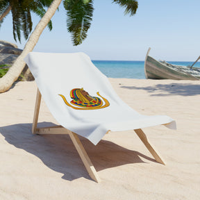 DOI Towel - White Beach Towel - Bricks Masons