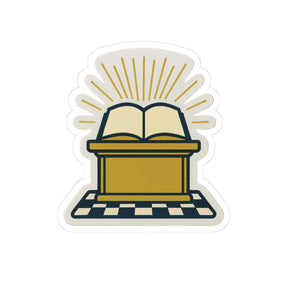 Master Mason Blue Lodge Sticker Decal - Kiss-Cut Colorful - Bricks Masons