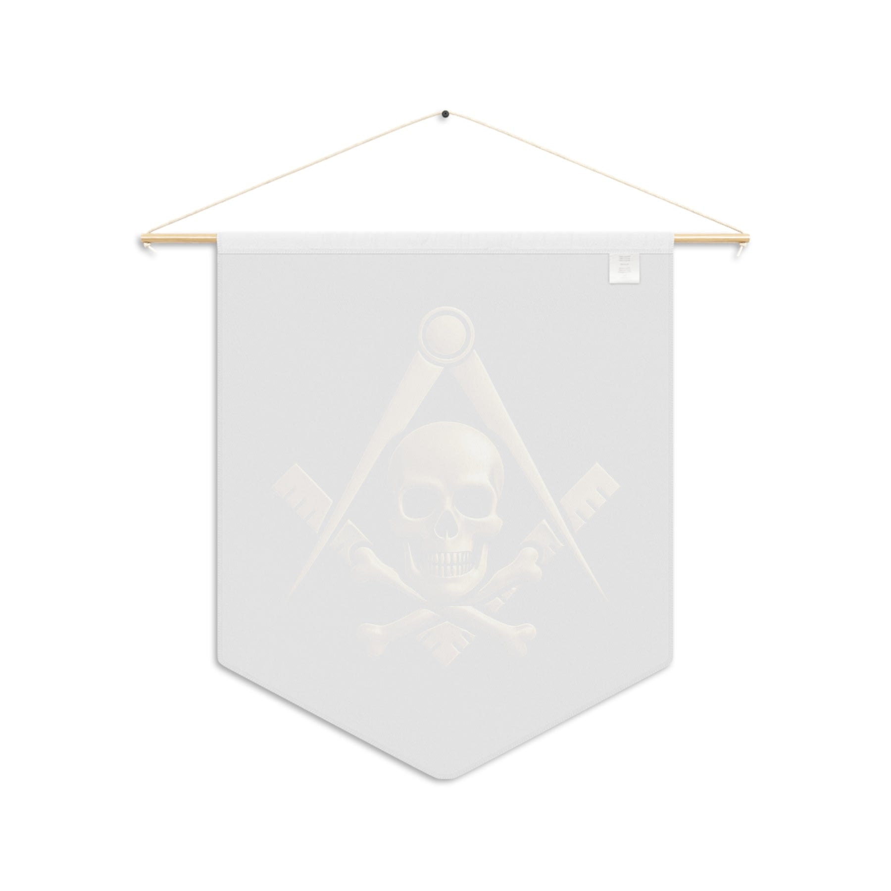 Widows Sons Pennant - Square & Compass with Skull Emblem - Bricks Masons