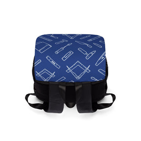 Master Mason Blue Lodge Backpack - Blue Masonic Tools - Bricks Masons