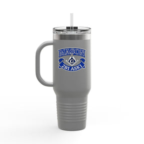 Master Mason Blue Lodge Ringneck Tumbler - 2B1 ASK1 mit Winkelmaß und Zirkel G
