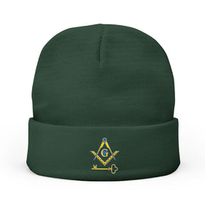 International Masons Beanie - Knit Embroidery Emblem - Bricks Masons