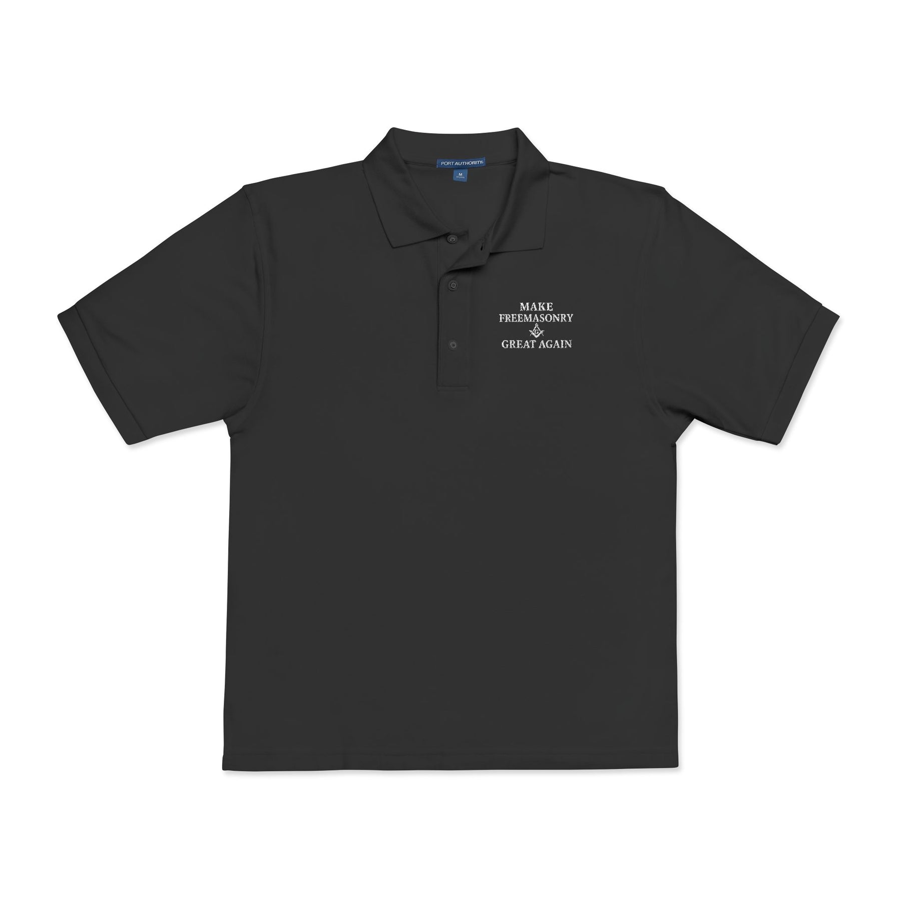 Master Mason Blue Lodge Polo Shirt - Embroidered Make Freemasonry Great Again - Bricks Masons