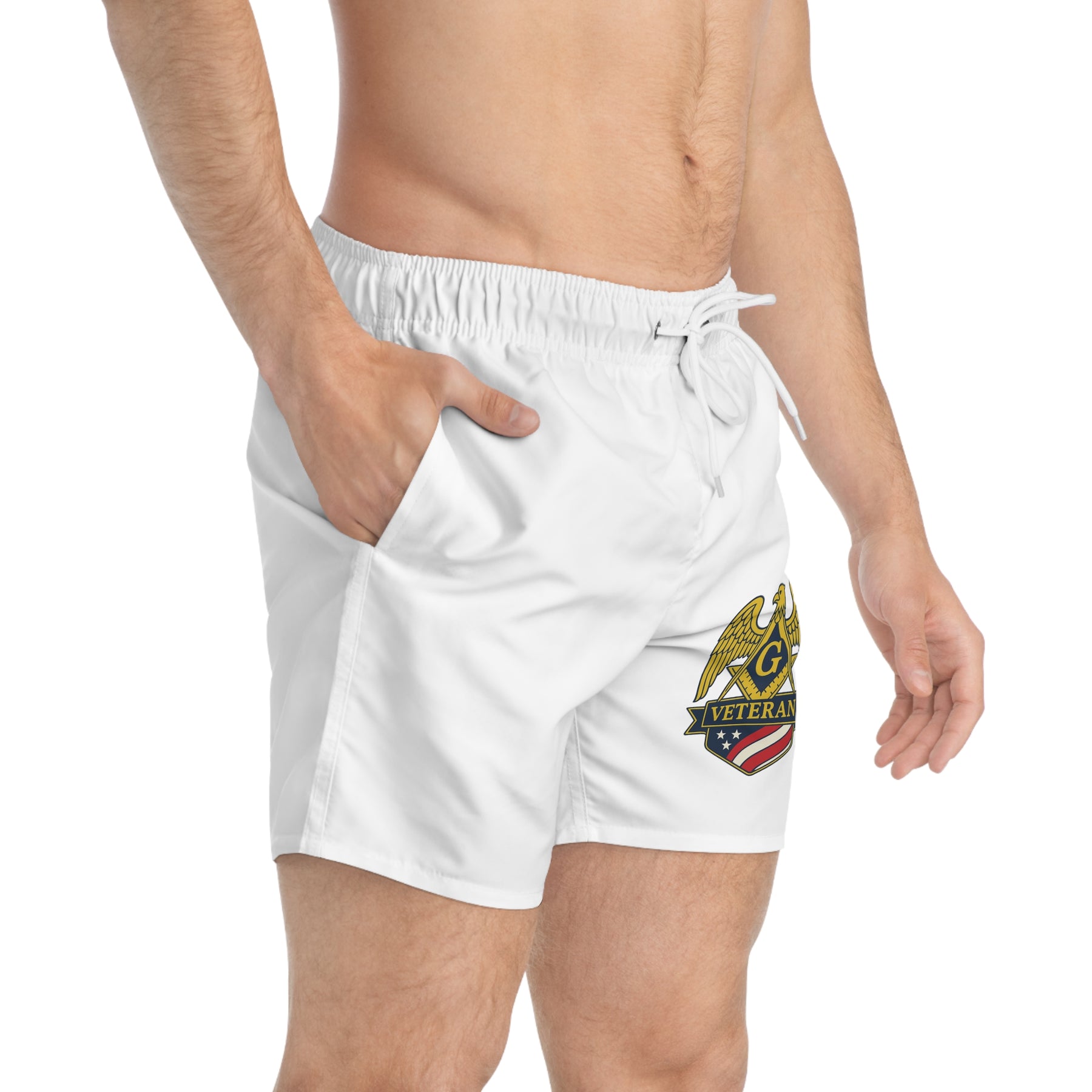 Master Mason Blue Lodge Short - Veteran Mason Swim Trunk - Bricks Masons