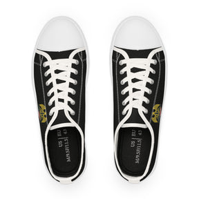 Master Mason Blue Lodge Sneaker - Low Top Sneaker Black & White Veteran Mason - Bricks Masons
