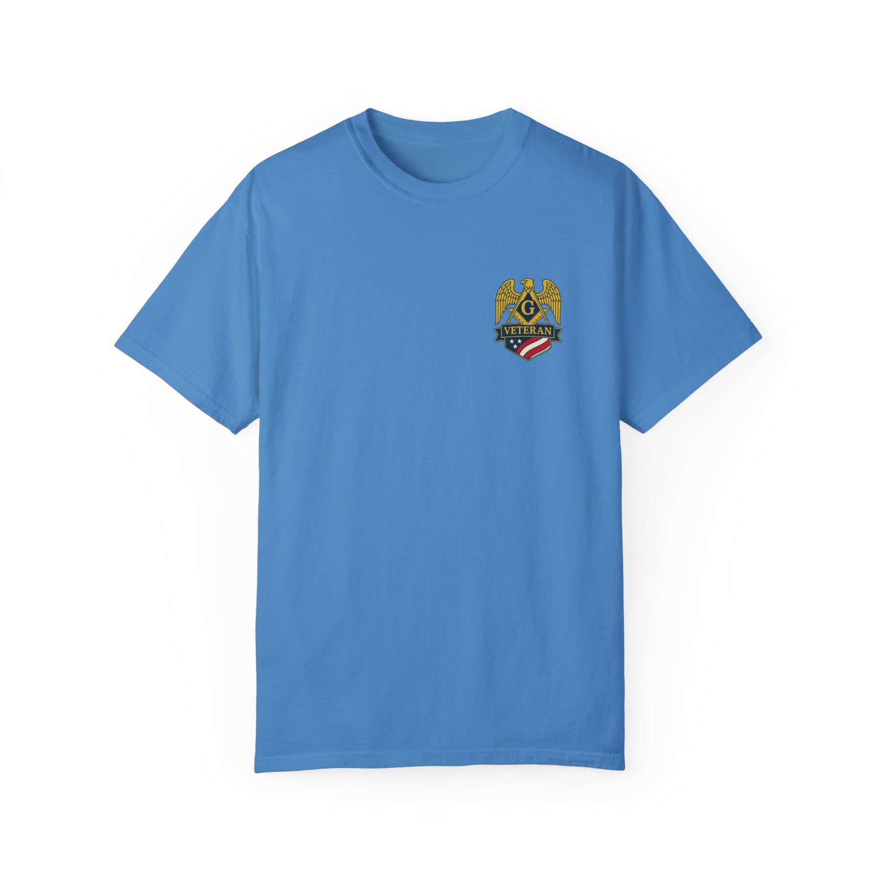 Master Mason Blue Lodge T-Shirt - Veteran Mason Garment-Dyed Tee - Bricks Masons