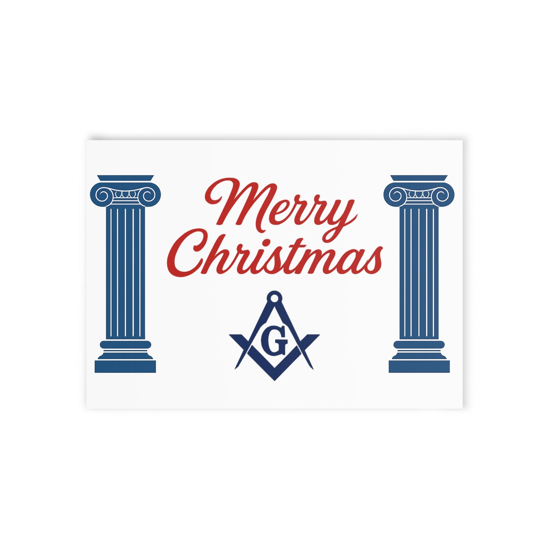Master Mason Blue Lodge Greeting Card -  (Two-sided print) - Bricks Masons