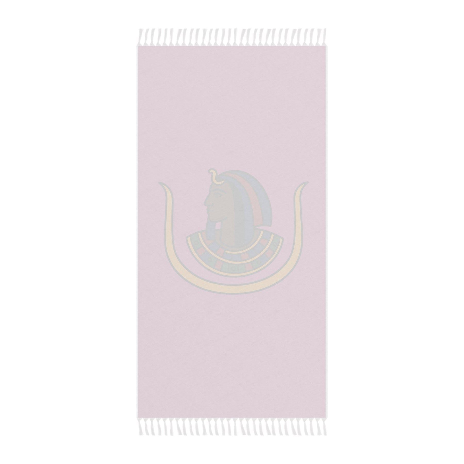 DOI Towel - Pink Polyester With Knotted Tassels Lightweight - Bricks Masons