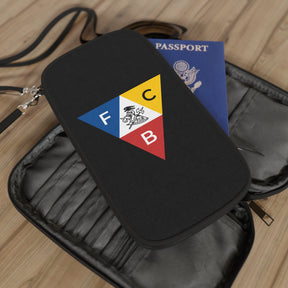 Knights of Pythias Passport Wallet - Black With Shoulder & Wrist Strap - Bricks Masons