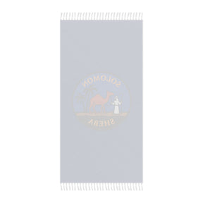 Queen of the South Towel - Blue Polyester Beach Cloth With Knotted Tassels - Bricks Masons